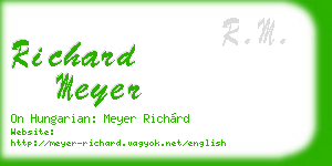 richard meyer business card