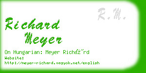 richard meyer business card